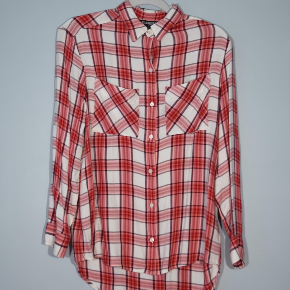 XS Express red and white flannel